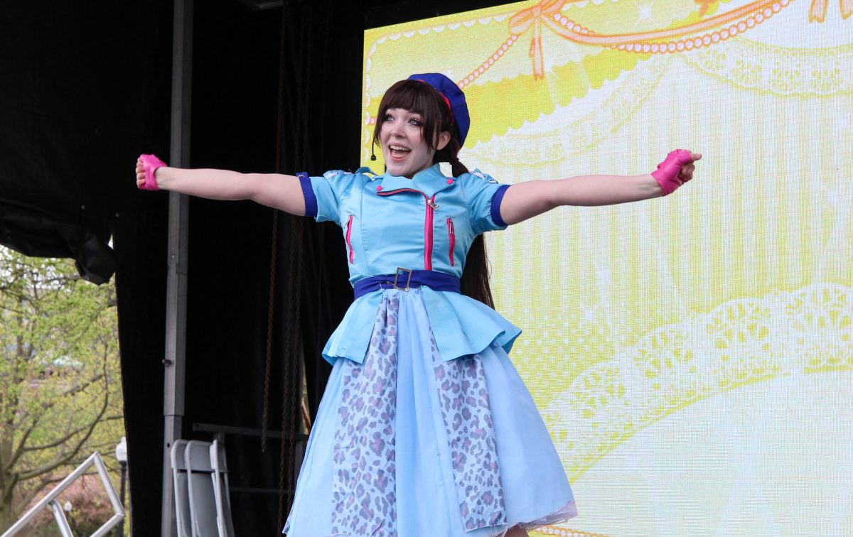 A member of Parfait Soliel performs “Beginner’s Rock.” 