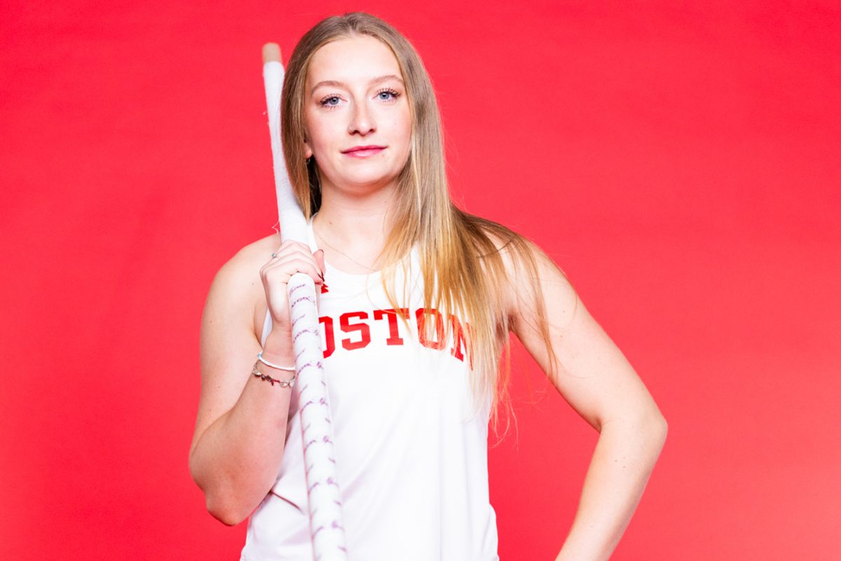 Alli Lofquist. Lofquist holds Boston University’s indoor and outdoor pole vault records. COURTESY OF BU ATHLETICS