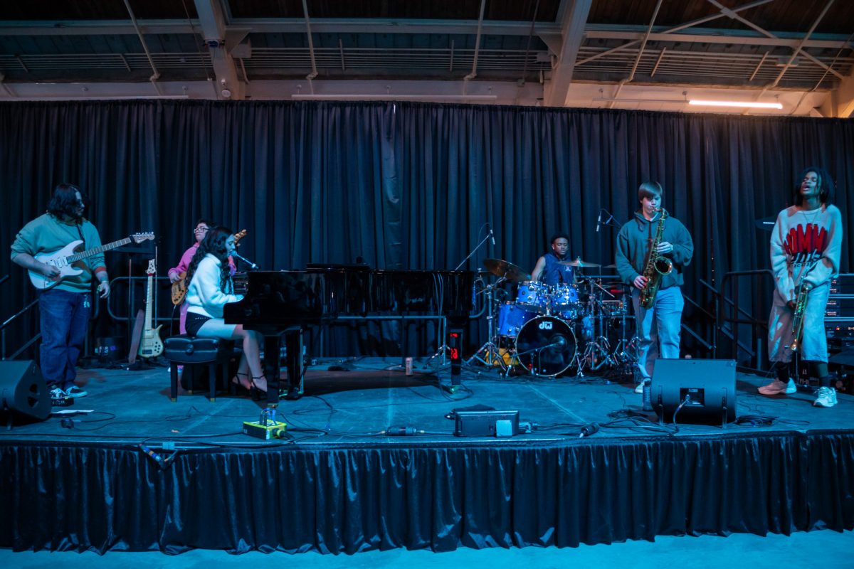 Su Yavuz, R&B jazz singer, pianist and rising sophomore at the Berklee College of Music, performs a set with her band. Boston Calling and Berklee partnered this year to showcase the Yavuz’s talent. 