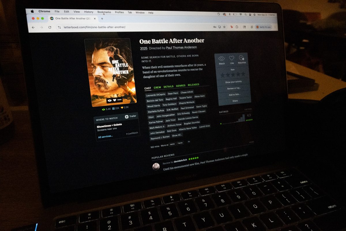 The film, “One Battle After Another,” on Letterboxd. Directed by Paul Thomas Anderson, the film stars Leonardo DiCaprio as a paranoid former revolutionary now living off the grid. 