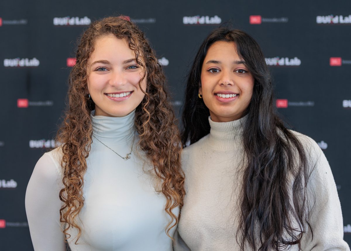 College of Arts and Sciences graduates and current BU Medical students Talya Cohen and Tanusha Tholla of the non-profit HealthPair. The BU-associated nonprofit is launching a hub class this fall to provide students with health literacy skills. Photo courtesy of Austin Boyer.

