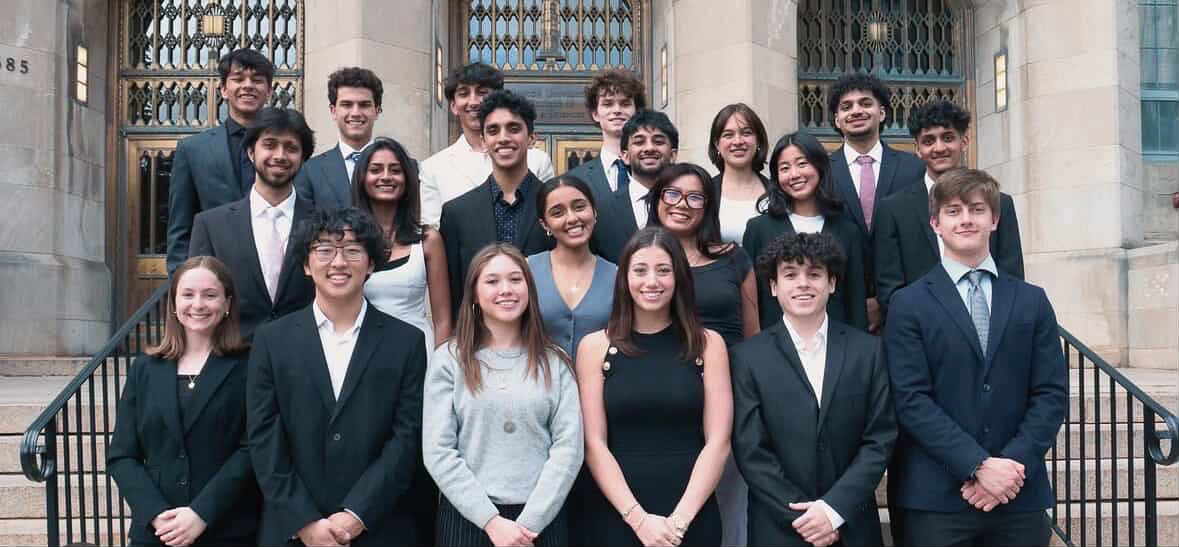 Members of Mu Epsilon Delta Fraternity. MED was founded this summer and is Boston University’s first pre-med fraternity. 