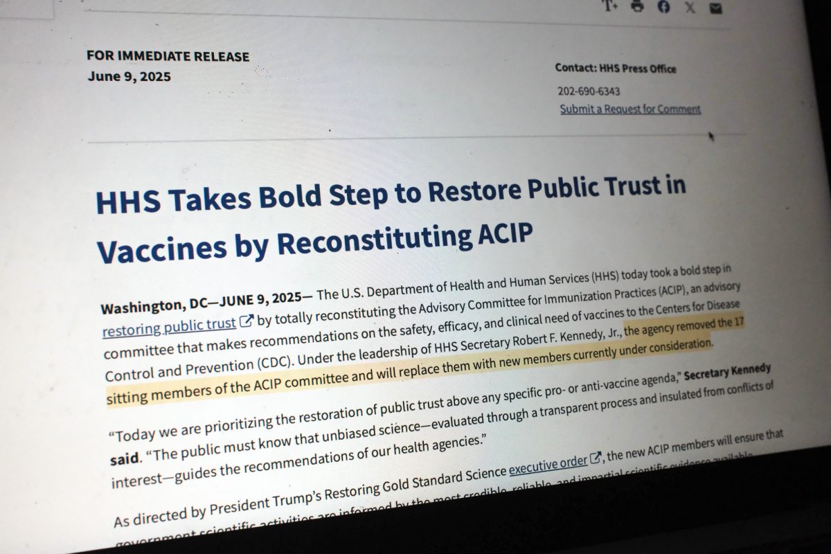 Department of Health and Human Services’ press office announcement regarding the firings of 17 members of the Advisory Committee on Immunization Practices. Robert F. Kennedy Jr., secretary of HHS, also fired the CDC director in August. 