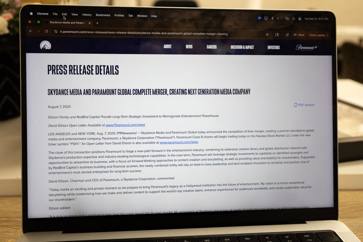 Press release from Skydance Media and Paramount Global after new acting CEO David Ellison joined in August. On Sept. 11, the Skydance Paramount media conglomerate announced a bid to acquire Warner Bros. Discovery.