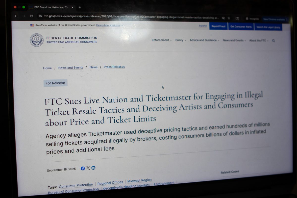 Federal Trade Commission press release. The FTC sued Live National and Ticketmaster Sept. 18 alleging the company engaged in illegal resale practices. 