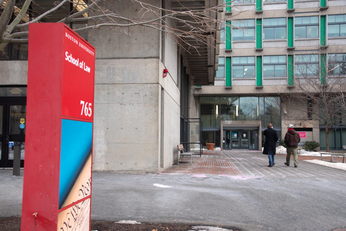 Boston University School of Law, located at 765 Commonwealth Ave. BU law students have begun representing people in post-conviction cases through the law school’s Defender Clinic. 