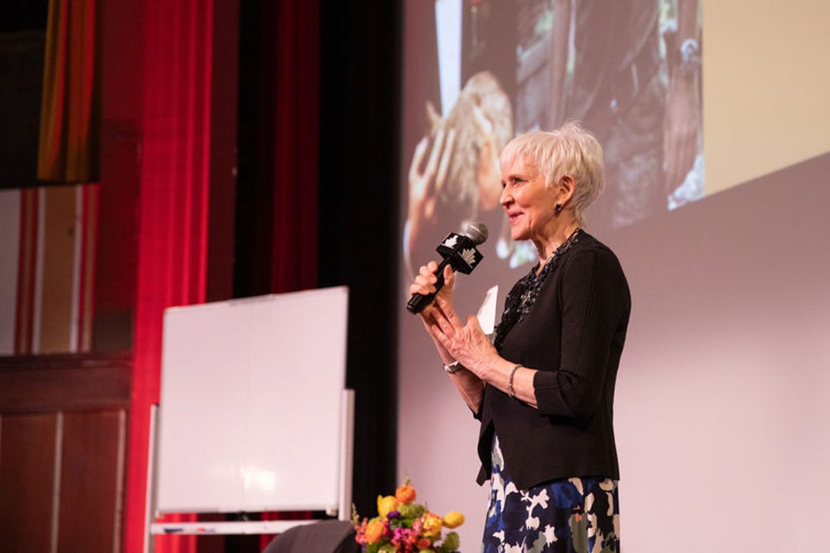 Katherine Tallman. The CEO and executive director of the Coolidge Corner Theatre is stepping down after more than 10 years of oversight and decades of involvement. (COURTESY OF THE COOLIDGE CORNER THEATRE VIA ALEX DELUCA)