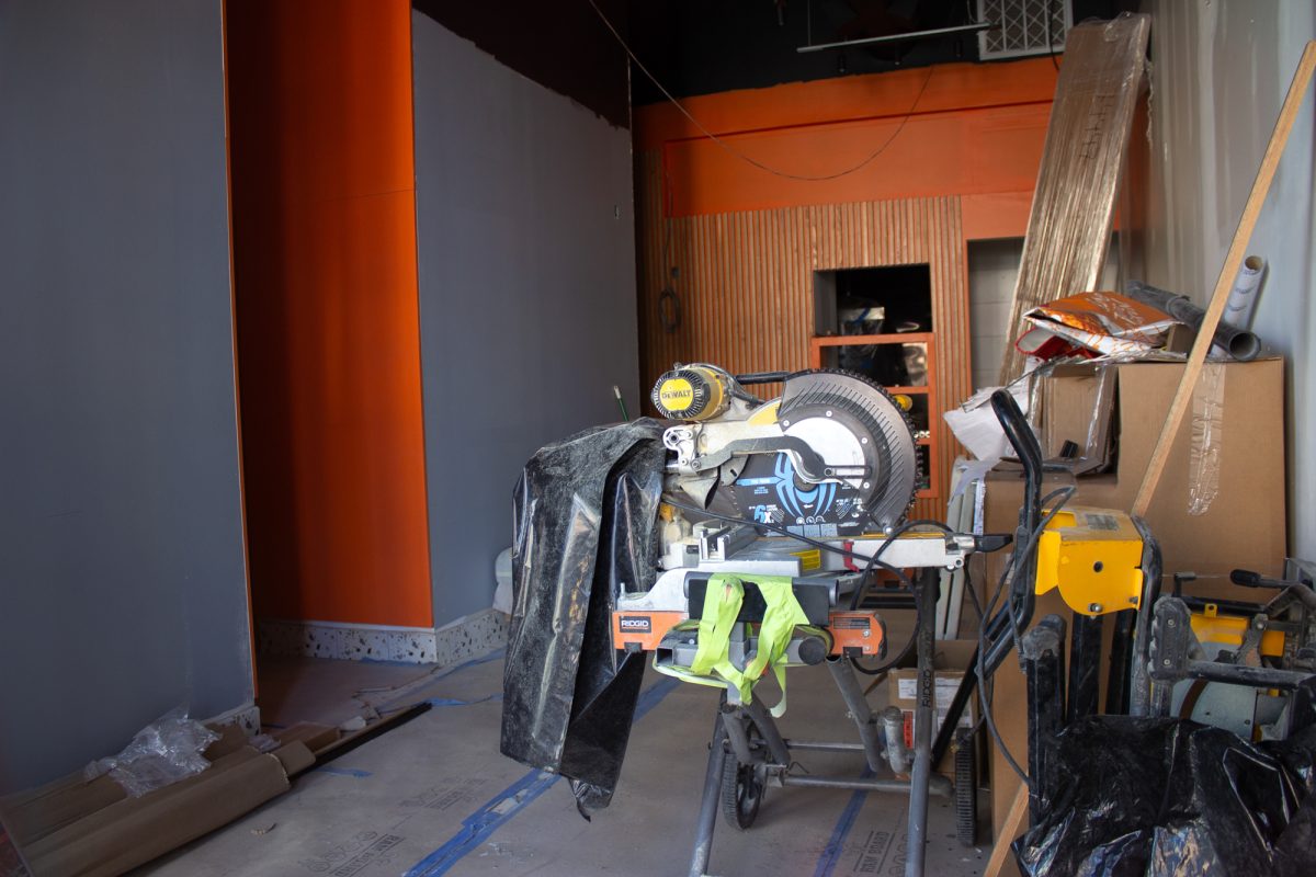 The restaurant space under renovation.