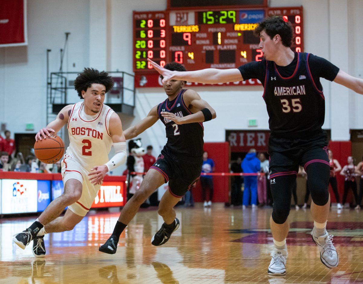 Freshman guard Chance Gladden (2) dribbles down the court.