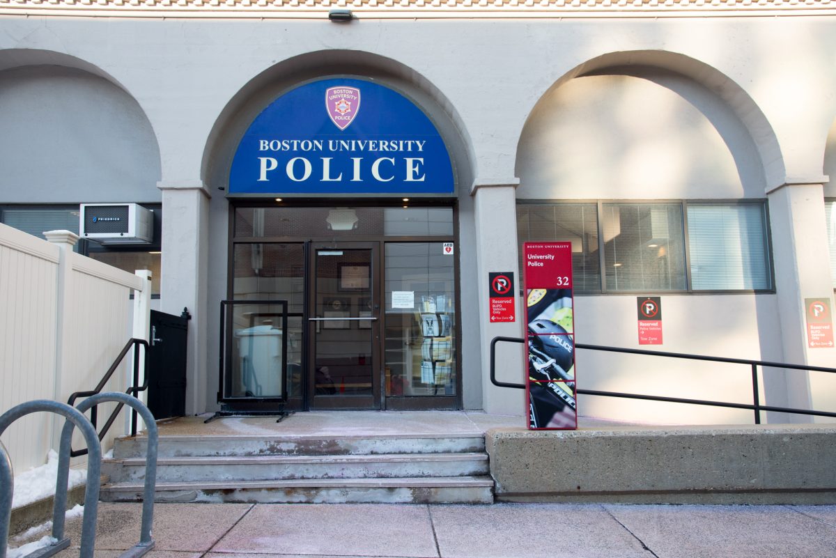 Boston University Police Department, located at 32 Harry Agganis Way. This week’s crimes included larceny, intoxication, harassment, stalking, trespassing and narcotic investigations.