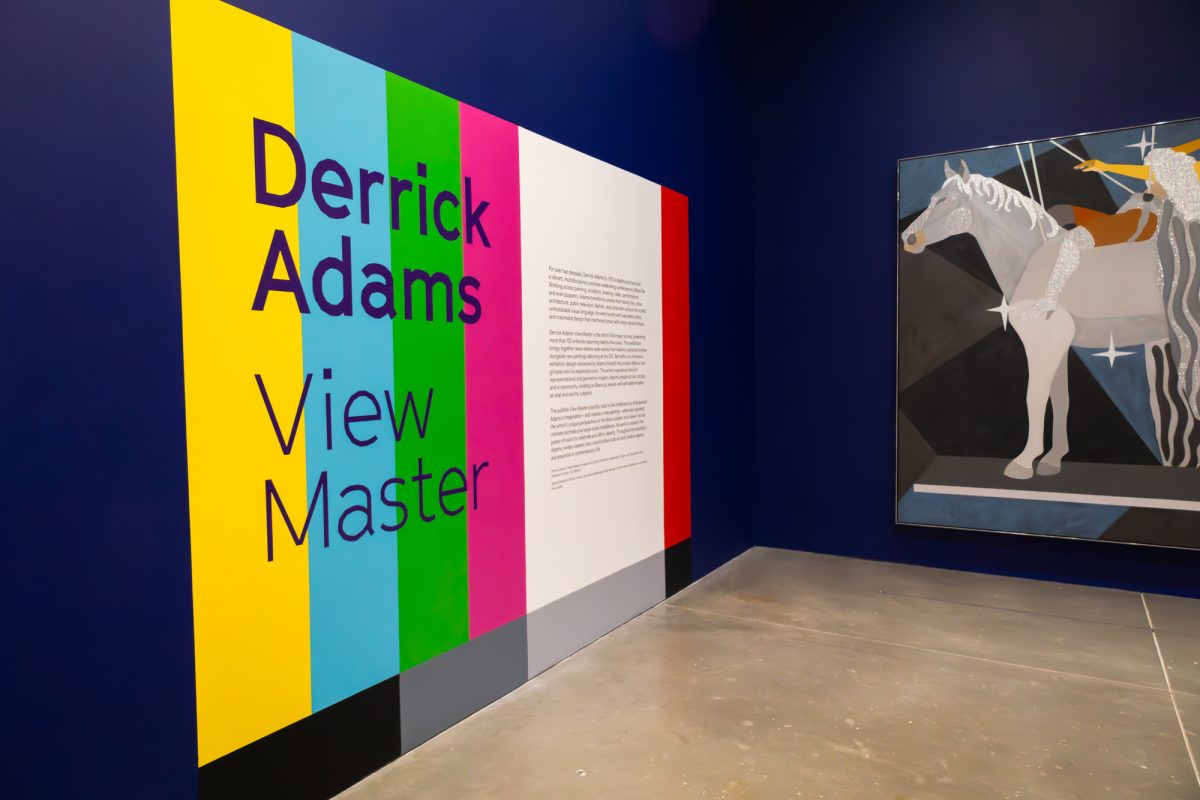 Derrick Adams’ exhibit “View Master” at the Institute of Contemporary Art. 
The multimedia display explores Black history and culture.