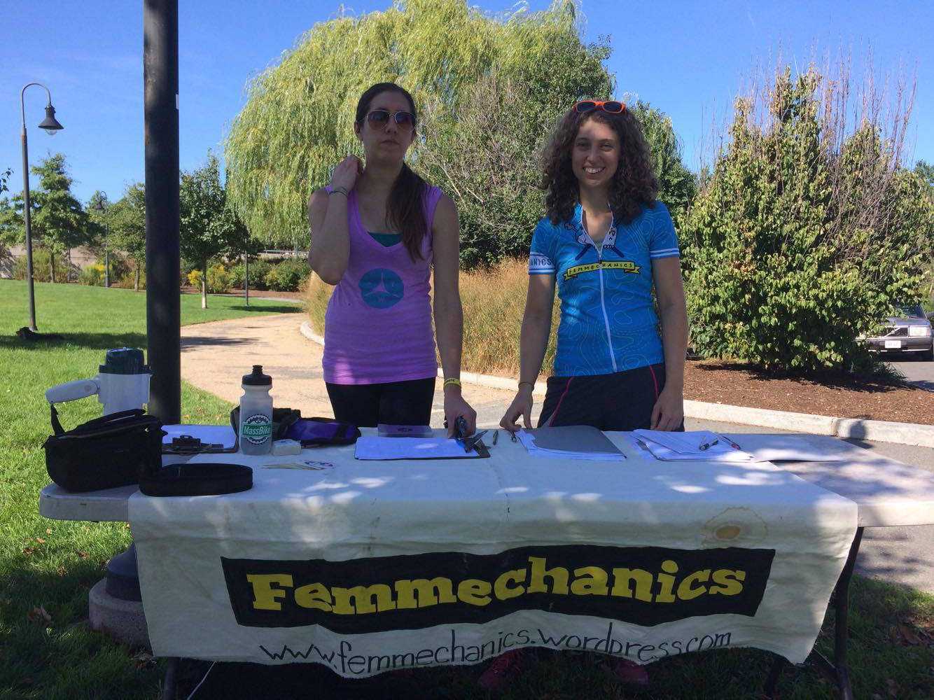 Femmechanics, a cycling group inclusive of cisgender, transgender and non-binary bikers in Boston, hosts a workshop aimed at teaching cyclists basic bike mechanics. PHOTO COURTESY STACEY LANTZ