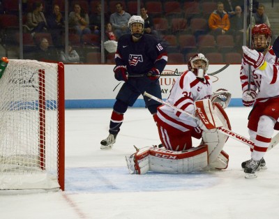 Senior Sean Maguire recored 27 saves but did not earn the win against Merrimack on Friday. PHOTO BY FALON MORAN/DFP FILE PHOTO