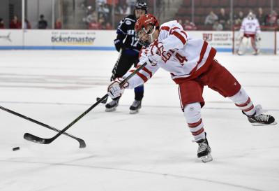 Freshman forward Bobo Carpenter scored a late goal, but BU fell to Yale, 3-2. PHOTO BY MADDIE MALHOTRA/DAILY FREE PRESS FILE PHOTO