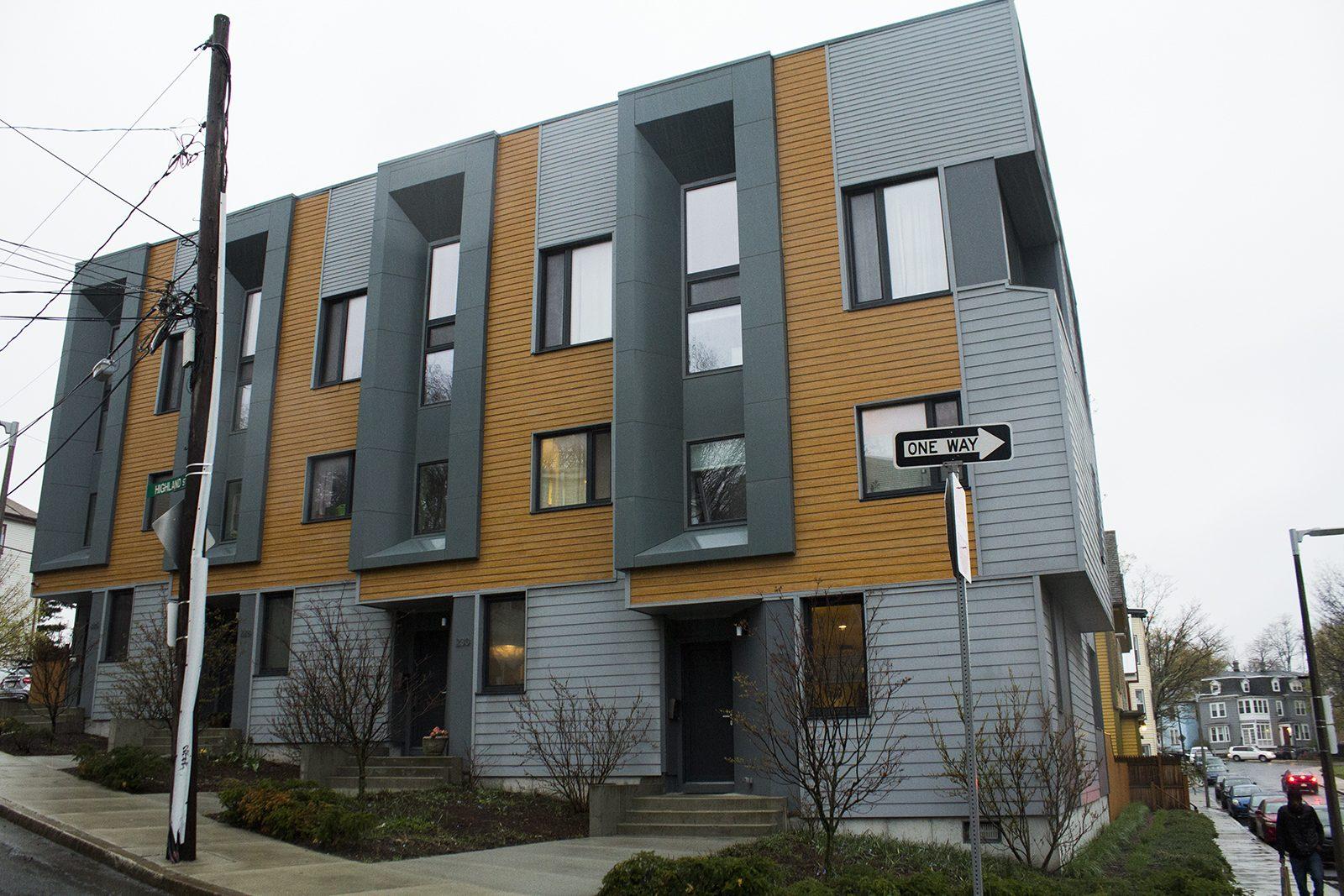 A townhouse complex in Roxbury is selected as a 2017 American Institute of Architects Housing Award Winner Friday morning because of its sustainability. PHOTO BY JINGYI LIN/ DAILY FREE PRESS STAFF