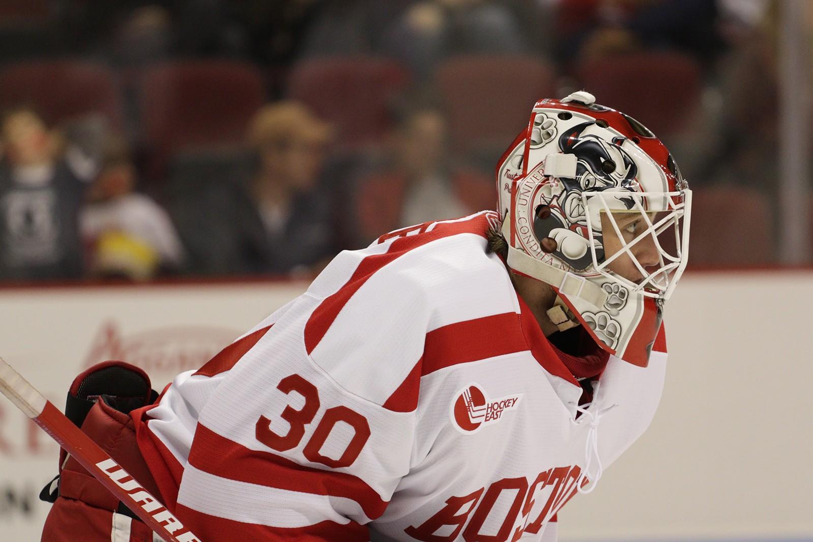 Connor LaCouvee finsihed the 2015-16 season with a 2.92 goals against average and .897 save percentage. PHOTO BY JUSTIN HAWK/DFP FILE PHOTO
