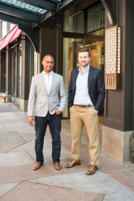 Boston University alumni Frederick Townes, CAS ’01 and Matthew Barba, SMG ’09, were both featured on the 2016 Forbes 30 under 30 list. PHOTO COURTESY PLACESTER 