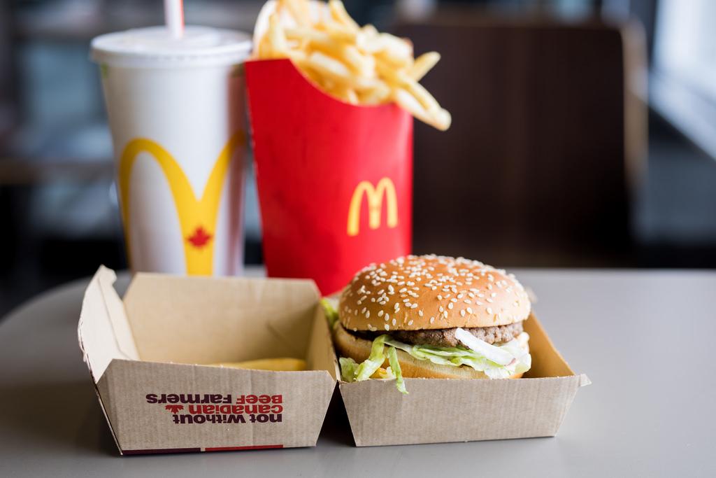 A McDonald’s hamburger, fries and drink. Fast food chains have been expanding across the country, adding more nutrient-lacking and calorie-dense food into American diets. COURTESY OF MCDONALD’S/ FLICKR