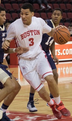 With players such as Eric Fanning returning, Joe Jones is confident of the future for BU basketball. PHOTO BY JUSTIN HAWK/DAILY FREE PRESS STAFF