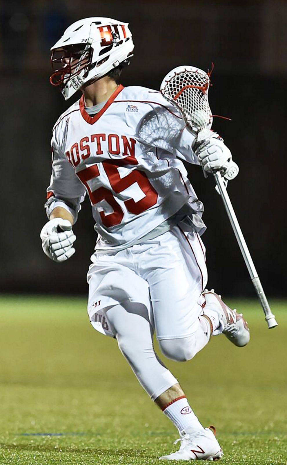 Michael Laviano was one of 12 Terriers to get on the score sheet, as he scored his first 2 goals of the season. PHOTO BY MADDIE MALHOTRA/ DAILY FREE PRESS STAFF