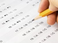 Standardized test answer sheet