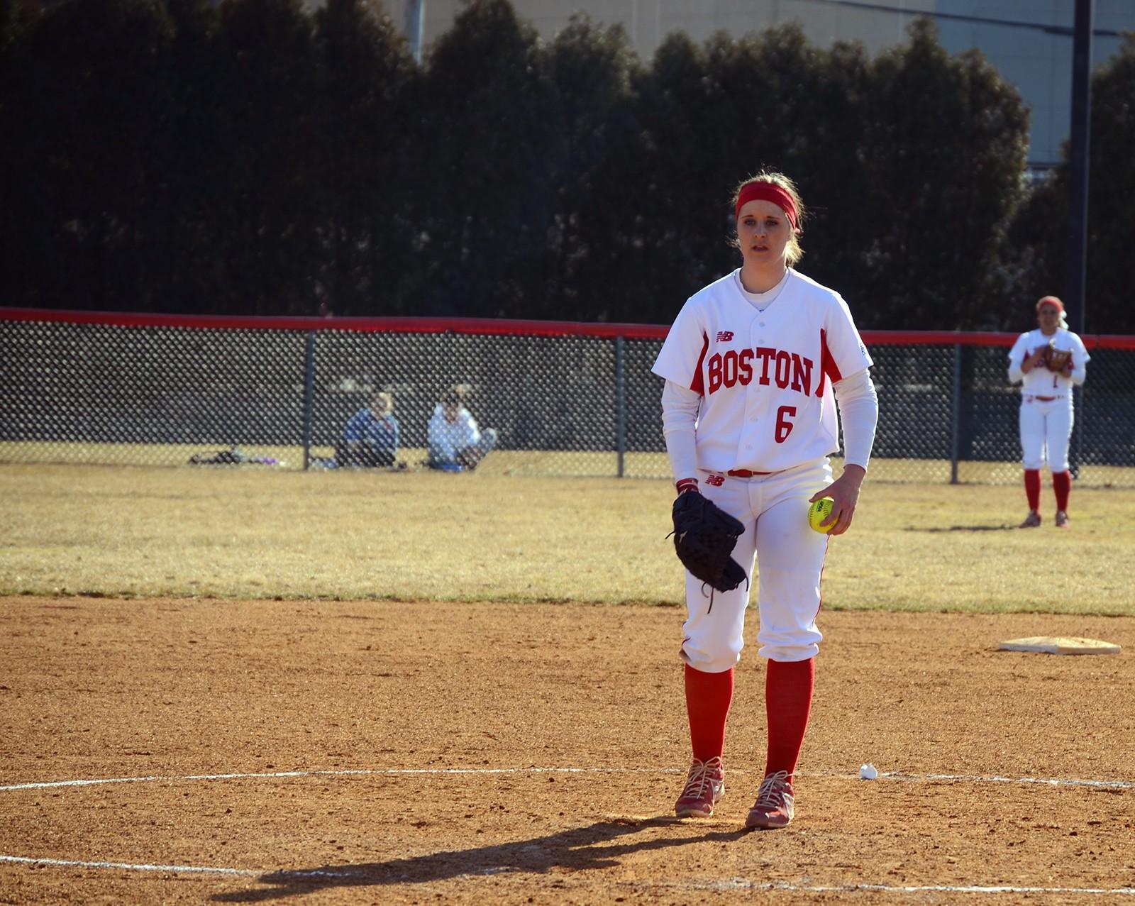 Softball finding its way, defeats UMass in first true home game
