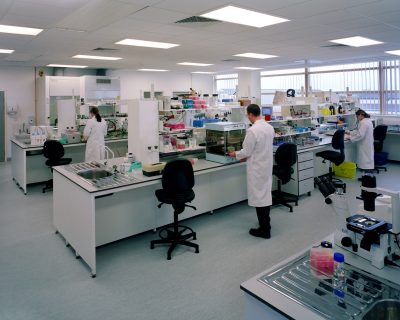 medical students in a laboratory