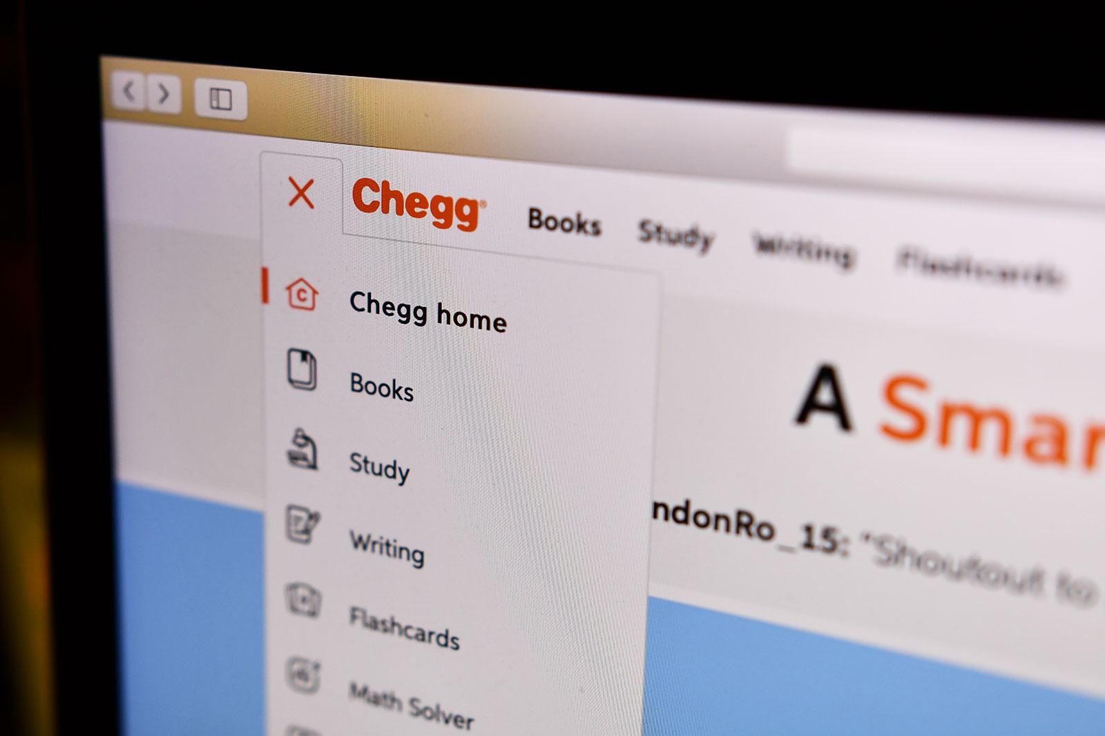Chegg, an online student services platform that rents students textbooks and other study materials, is cooperating with professors in Boston University’s chemistry and physics departments after it was discovered students were using the platform to cheat on online exams. ILLUSTRATION BY AUSMA PALMER/ DAILY FREE PRESS STAFF