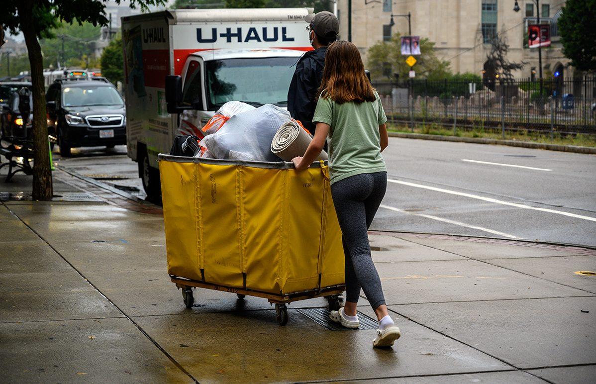 Boston University extended its contract with the UPS Student Storage Service through Sept. 15, allowing students to continue storing their belongings in Boston if they do not return to campus until next Fall. LAURYN ALLEN/ DAILY FREE PRESS STAFF  