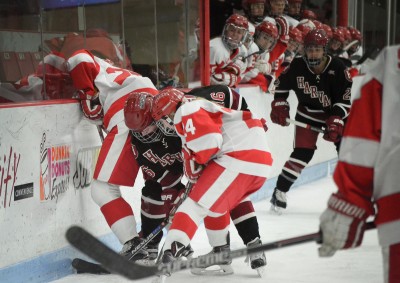 BU fell to Harvard in the Beanpot for the second year in a row. PHOTO BY SAVANAH MACDONALD/DAILY FREE PRESS STAFF