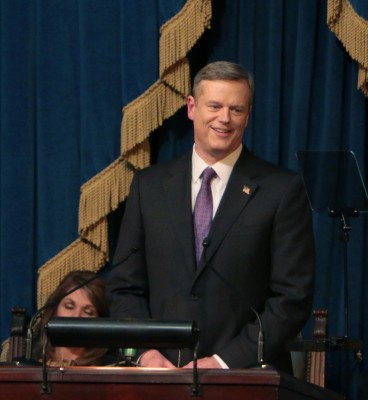Massachusetts Gov. Charlie Baker and Secretary of Labor and Workforce Development Ronald Walker announced a $5 million proposal Monday for the 2017 budget to combat rising unemployment rates. PHOTO BY KELSEY CRONIN/DFP FILE PHOTO