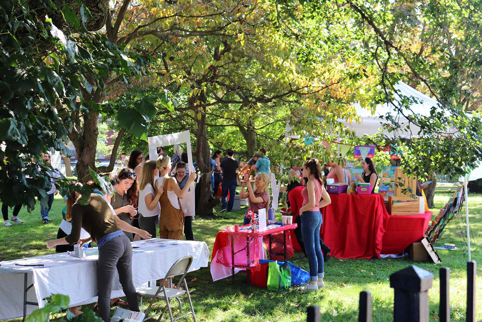 The Boston Women’s Market at the Loring-Greenough House in Jamaica Plain hosts female artists, designers and local business owners on Sunday afternoon. PHOTO BY MEGHANA PATNANA/ DAILY FREE PRESS STAFF