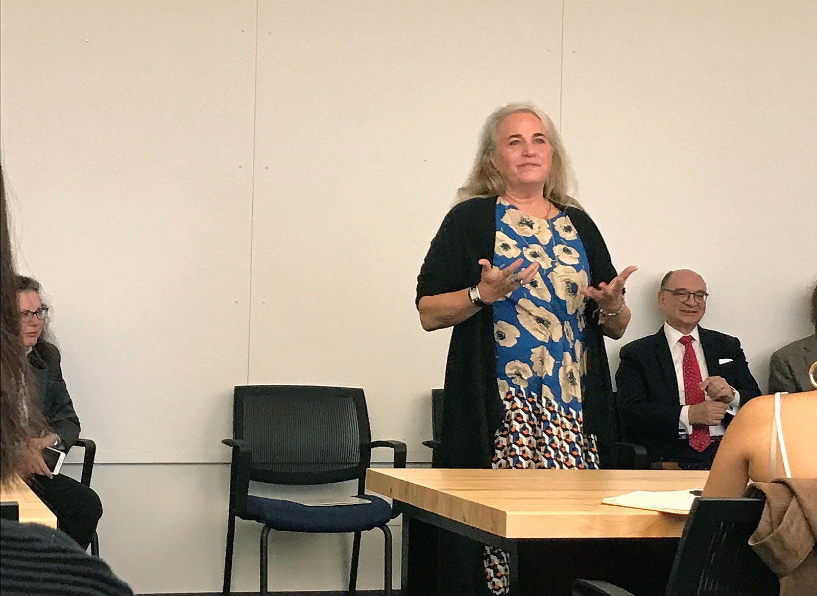 Academy Award-winning producer Darla K. Anderson spoke about her career and the production of Disney Pixar’s “Coco” at Boston University Thursday morning. DARLA ANDERSON/ DAILY FREE PRESS STAFF