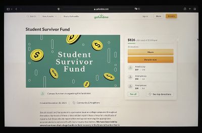 Campus survivors mutual aid gofundme page