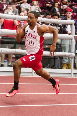 All American Cameron Williams was the only Terrier to win his race over the weekend as he won the 200 meter dash. PHOTO COURTESY PATRICK LAWLOR