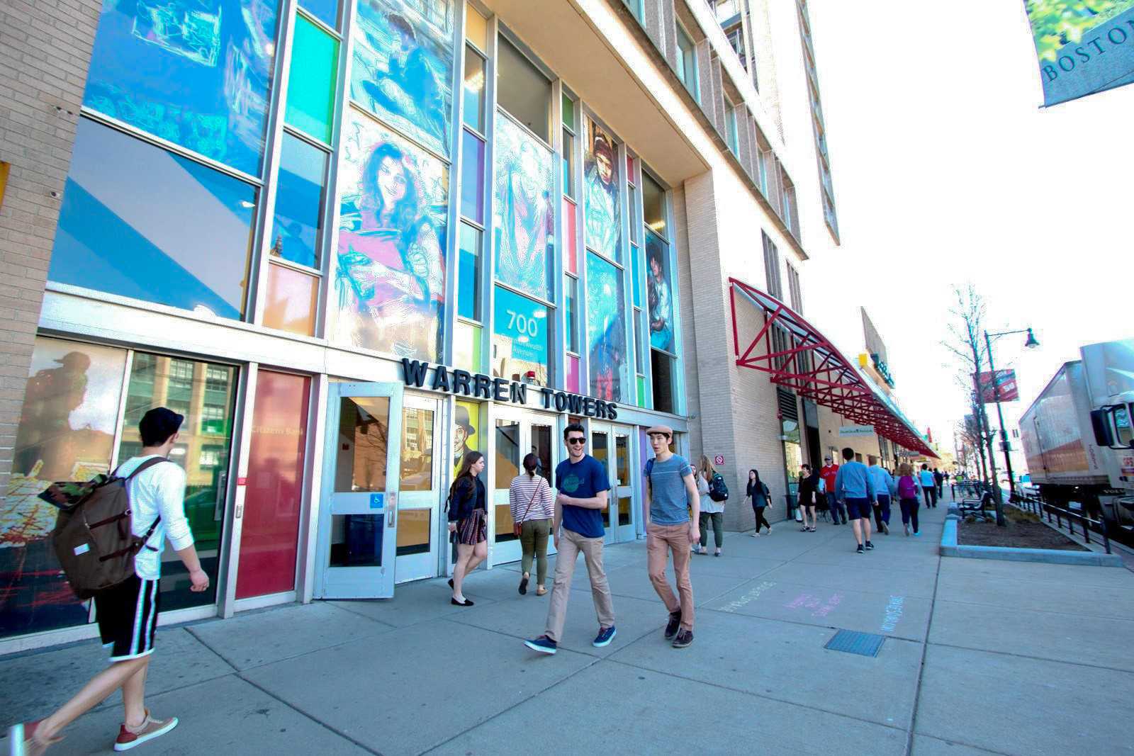 Boston University’s Warren Towers dormitory. On May 11, the BU Coalition for Decarceration created a petition to turn currently unoccupied student residences into housing for individuals recently released from incarceration. NICKI GITTER/ DFP FILE 