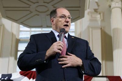 Congressman Michael Capuano speaks during a February campaign stop for Hillary Clinton at the Old South Meeting House in Boston. PHOTO BY BRITTANY CHANG/ DFP FILE PHOTO 