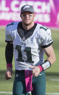23-year-old quarterback Carson Wentz has been a leader for the Eagles this season. PHOTO COURTESY WIKIMEDIA COMMONS