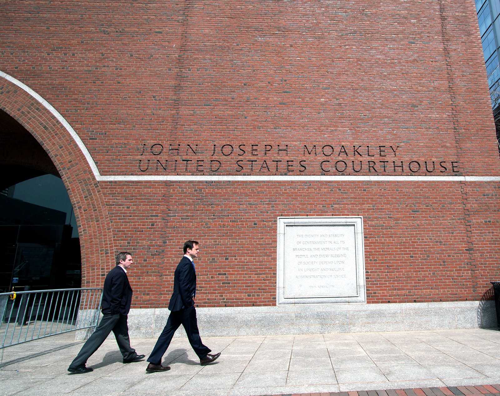 The prosecution and defense made closing statements Monday at the John Joseph Moakley United States Courthouse in the trial of Boston Marathon bombing suspect Dzhokhar Tsarnaev. PHOTO BY NIKKI GITTER/DAILY FREE PRESS STAFF