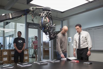 Director Gavin O’Connor and actor Ben Affleck on the set of “The Accountant.” PHOTO COURTESY CHUCK ZLOTNICK