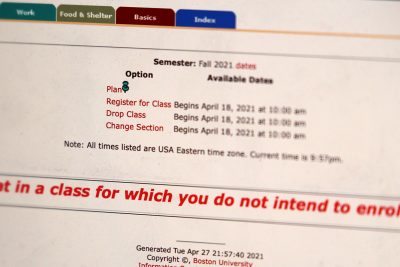 registration buttons on studentlink