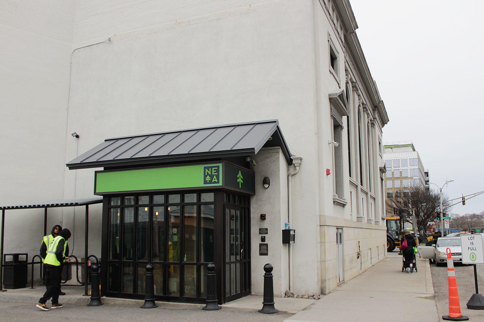 The exterior of New England Treatment Access, a marijuana dispensary in Brookline. Boston Mayor Martin Walsh signed an executive order on Friday that prohibits city employees from participating in marijuana businesses. RACHEL SHARPLES/ DFP FILE