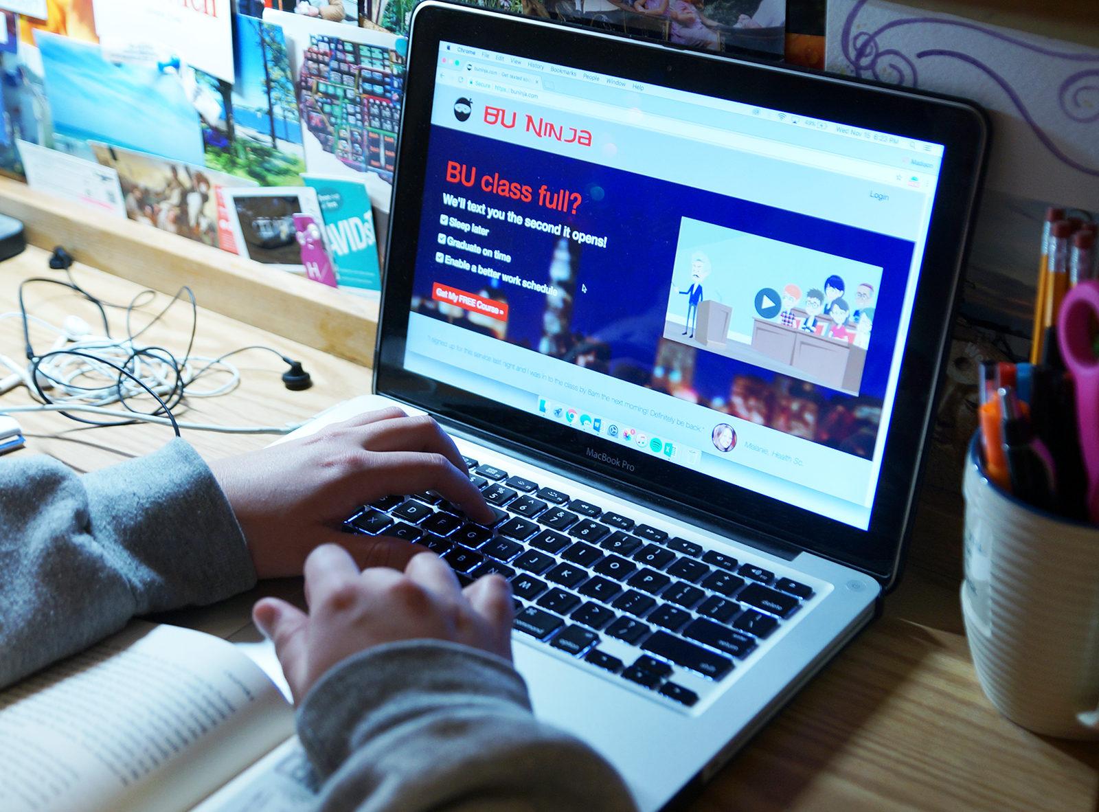 BU Ninja alerts Boston University students about class openings, helping students to graduate on time. PHOTO BY SYDNEY MAES/ DAILY FREE PRESS STAFF