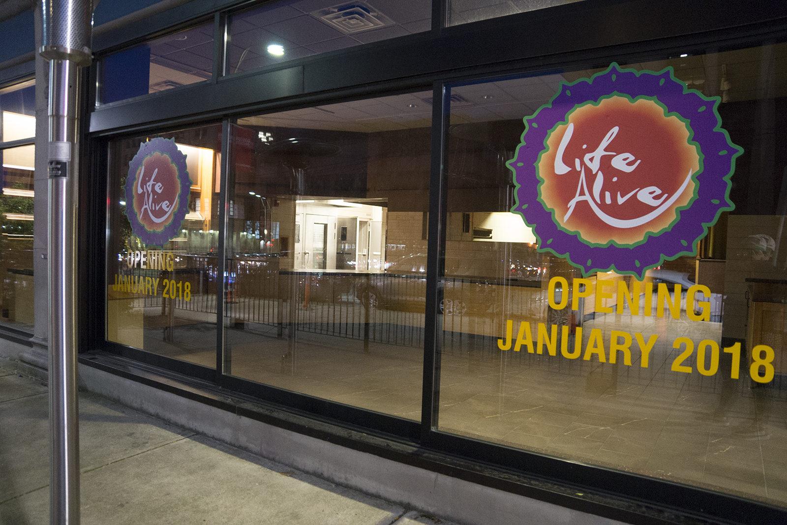 Life Alive plans to open Jan. 2018, replacing the Panera in Boston University's West Campus. PHOTO BY SYDNEY MAES/ DAILY FREE PRESS STAFF