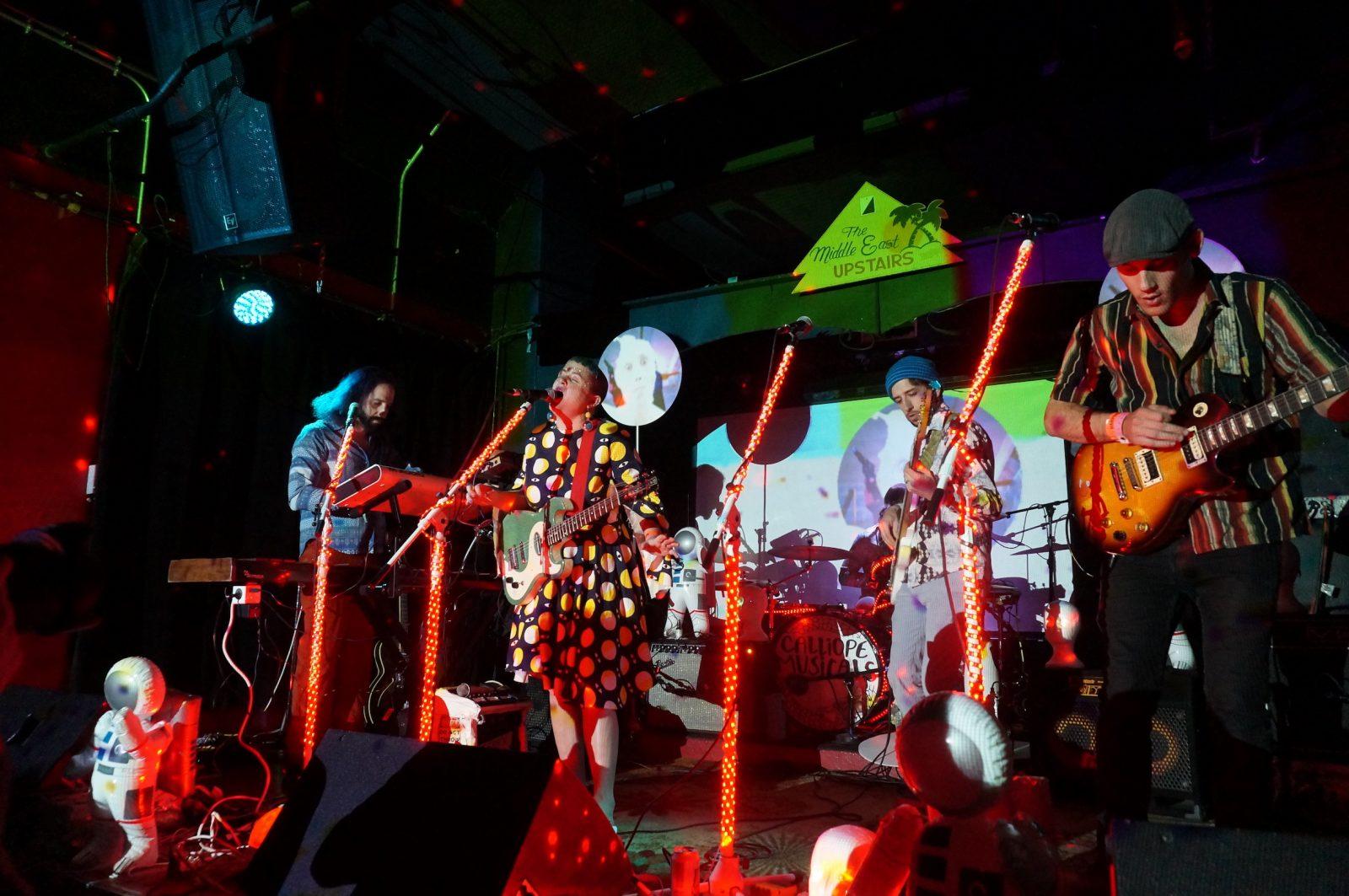 Calliope Musicals, the opening act for KOLARS, performed on Wednesday at The Middle East Restaurant and Nightclub in Cambridge.
EMMA KOPELOWICS/ DFP STAFF
