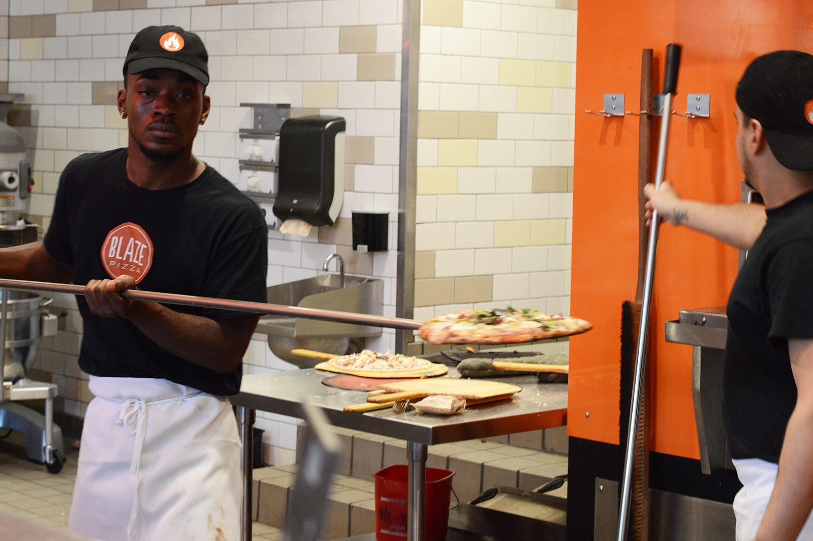 Blaze Pizza at 961 Commonwealth Ave. opens to the public Aug. 4. PHOTO BY VIGUNTHAAN THARMARAJAH/ DAILY FREE PRESS STAFF
