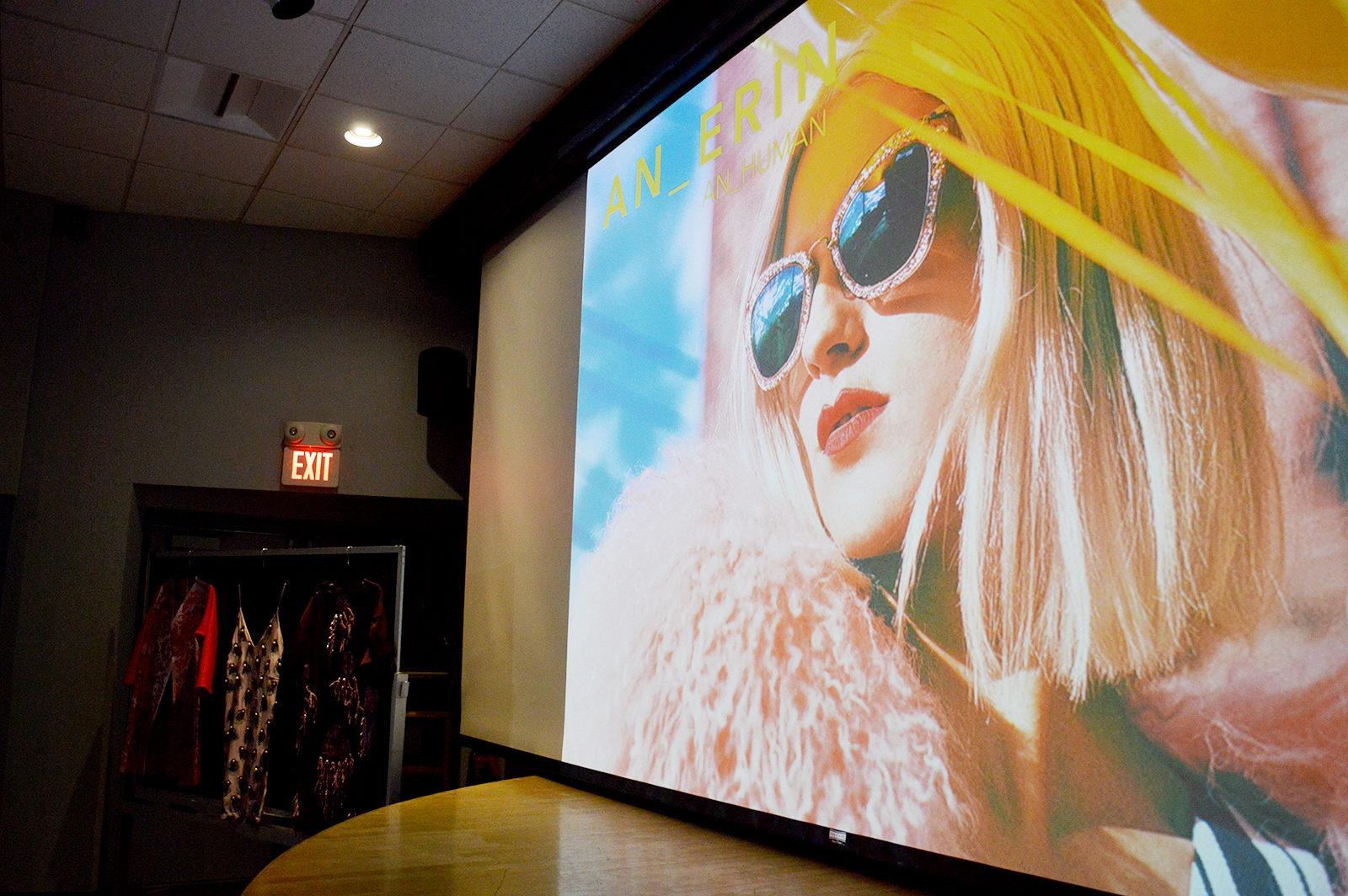 AIGA Boston presents lecture series "HERSTORY" featuring Erin Robertson Nov. 2 in the College of Communication. PHOTO BY CAROLYN KOMATSOULIS/ DAILY FREE PRESS STAFF