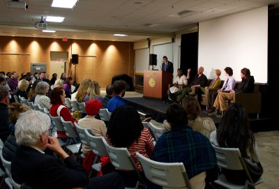 A discussion entitled “Ending Poverty by 2030: Fantasy or Attainable Goal?” was held Thursday night at the BU School of Medicine as part of the BU Program For Global Health Storytelling. PHOTO BY ELLEN CLOUSE/DAILY FREE PRESS STAFF