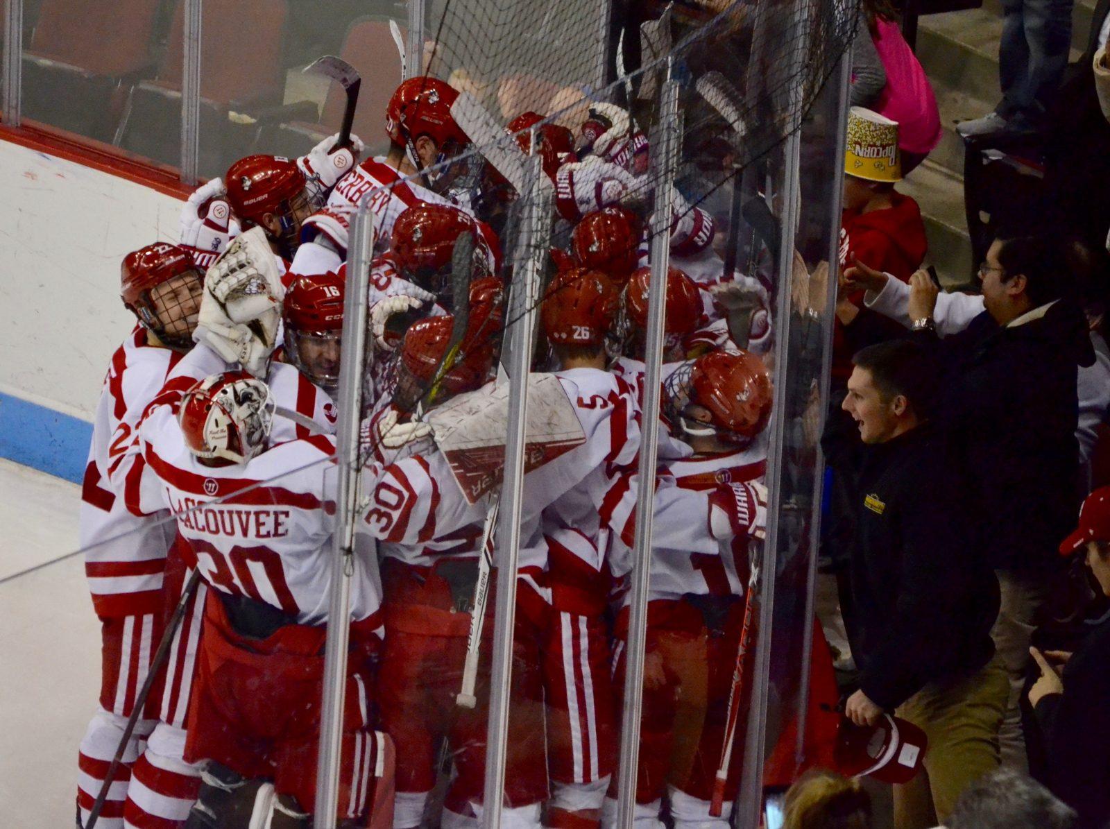 The Terriers hope to celebrate in Fargo, North Dakota this weekend. If BU can get past North Dakota and win its following game, it will head to Chicago for the Frozen Four. PHOTO BY JOHN KAVOURIS/DAILY FREE PRESS STAFF