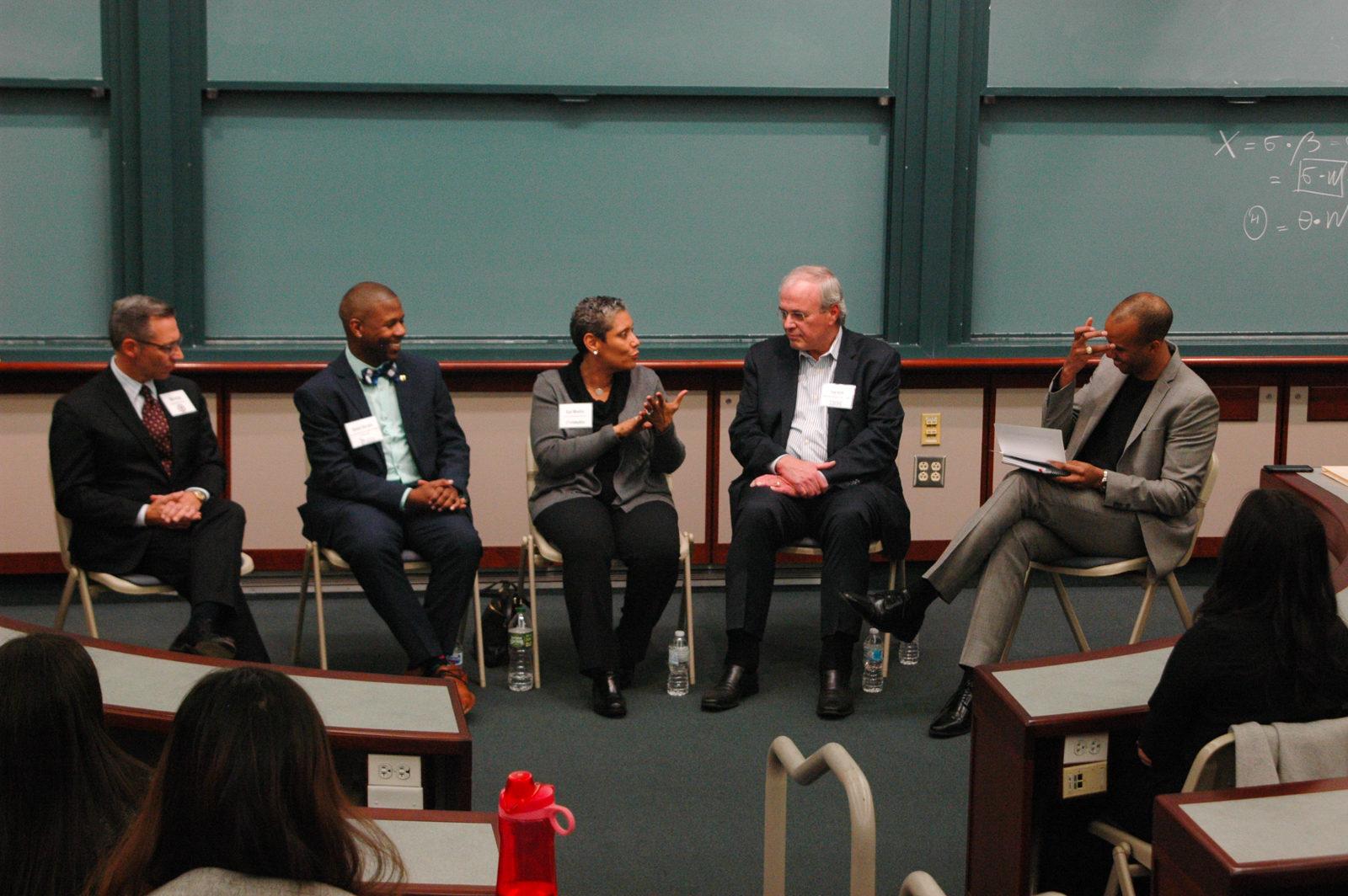 The Department of Diversity and Inclusion hosts a panel and networking event Nov. 14 at the Questrom School of Business on allyship and utilizing differences in the workplace. PHOTO BY ALEX MASSET/ DAILY FREE PRESS STAFF